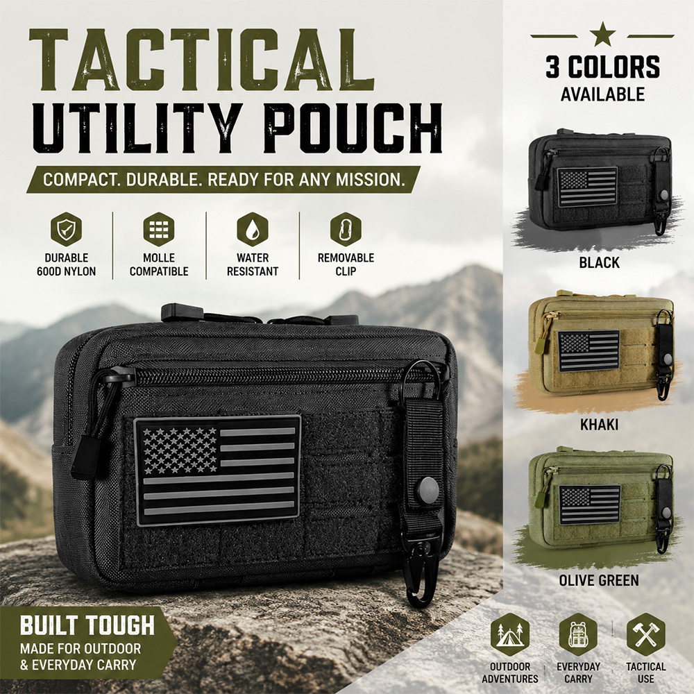 Outdoor Hunting Kit - กระเป๋าอเนกประสงค์แบบยุทธวิธี Molle EDC สำหรับชุดปฐมพยาบาลกลางแจ้ง กระเป๋าคาดเอวขนาดกะทัดรัด กระเป๋าอุปกรณ์ฉุกเฉิน
