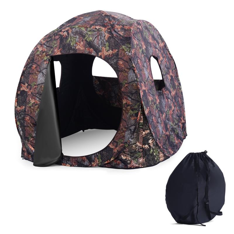 Hunting Outdoors - เต็นท์ล่าสัตว์แบบป๊อปอัพ 3 คน, ผ้า PU Oxford,