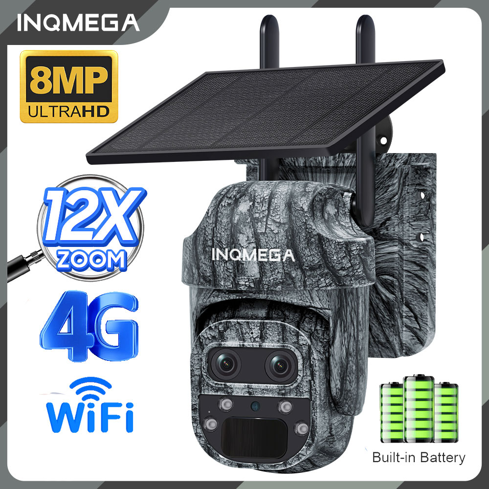 Outdoor Hunting Camera Wifi - 4K 8MP 4G SIM WIFI กล้องพลังงานแสงอาทิตย์กลางแจ้ง