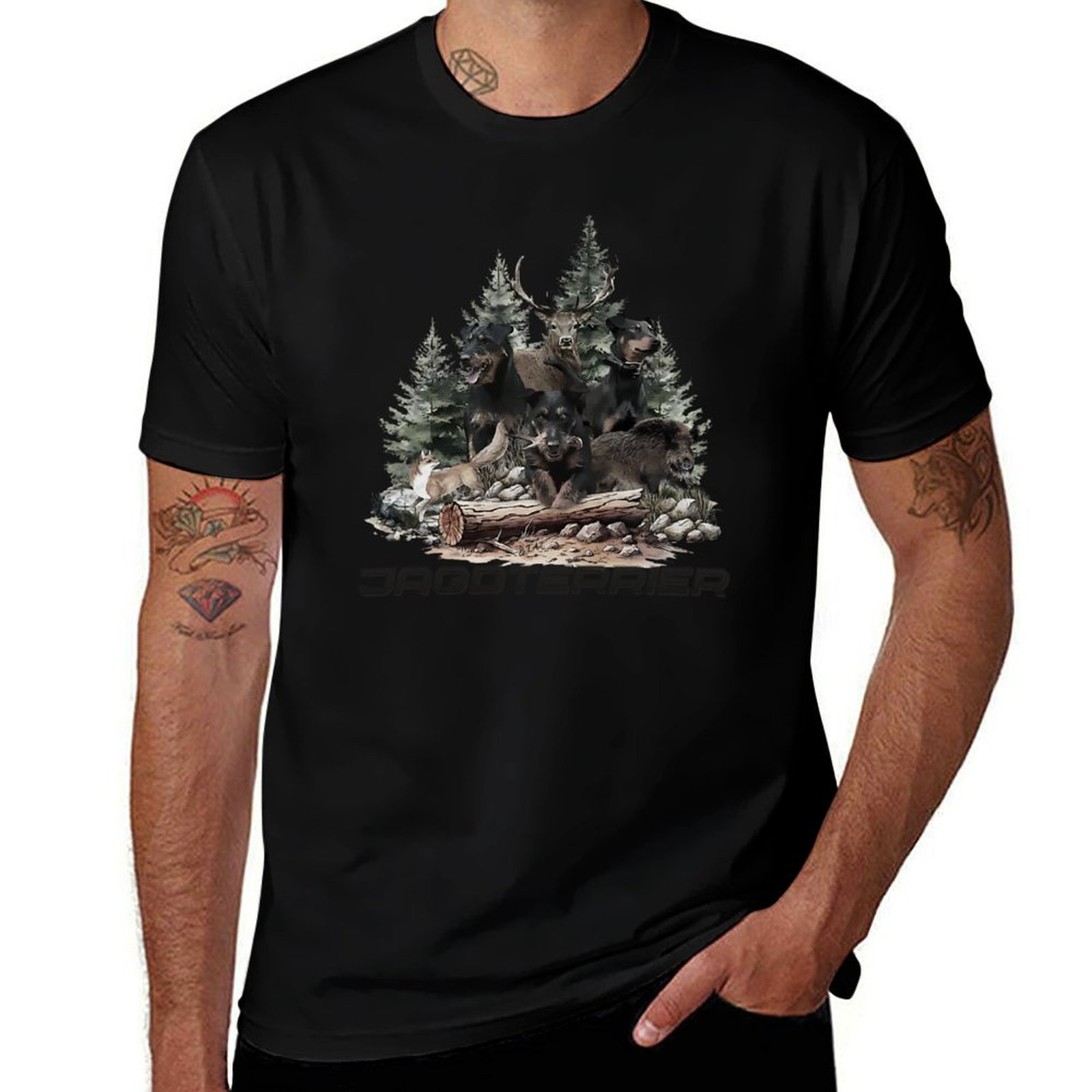 Wildman Hunting & Outdoor Polokwane Photos - เยอรมันฮันท์ติ้งเทอร์เรียร์เป็นคู่หูของนักล่าในป่า เสื้อยืดกีฬาที่มีความยืดหยุ่นสูง