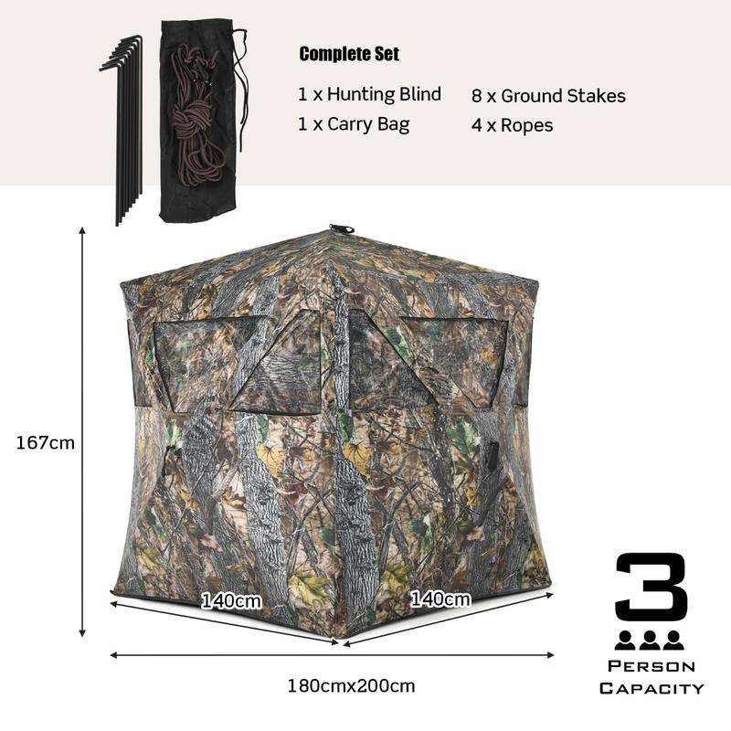 เต็นท์พรางตัวแบบพกพาสำหรับล่าส - Hunting Outdoors บทวิจารณ์และราคา